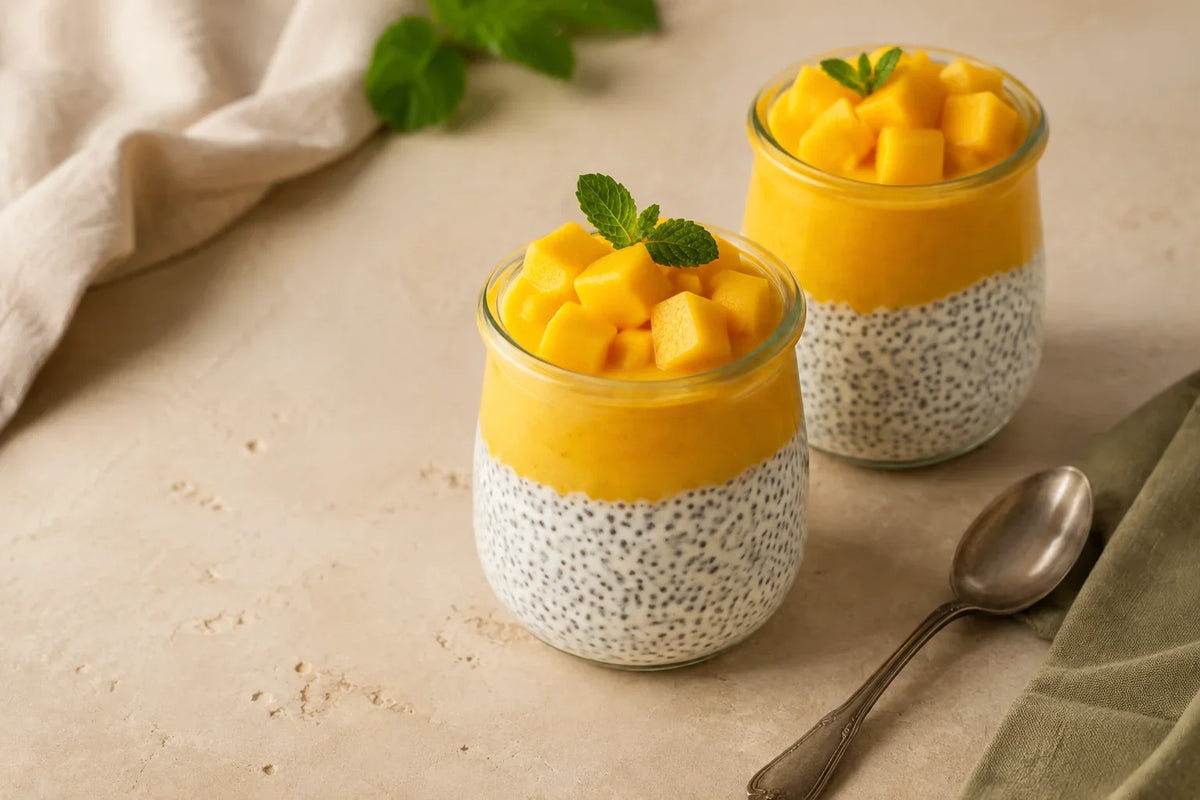 Chia pudding al mango e cocco: dosi e consistenza